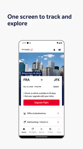Brussels Airlines screenshot