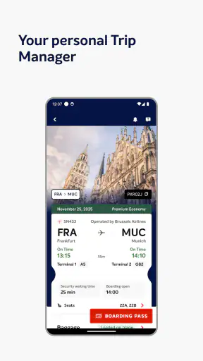 Brussels Airlines screenshot