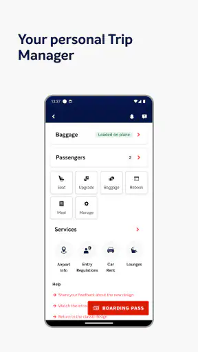 Brussels Airlines screenshot