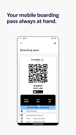 Brussels Airlines screenshot