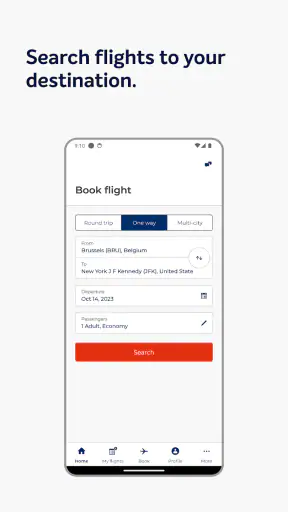 Brussels Airlines screenshot