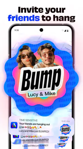 Bump - karta för vänner screenshot