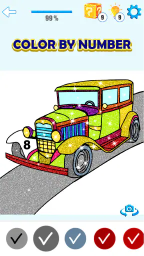 Cars Paint By Numbers Book screenshot