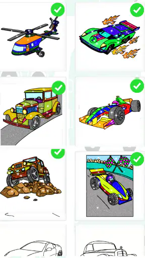 Cars Paint By Numbers Book screenshot