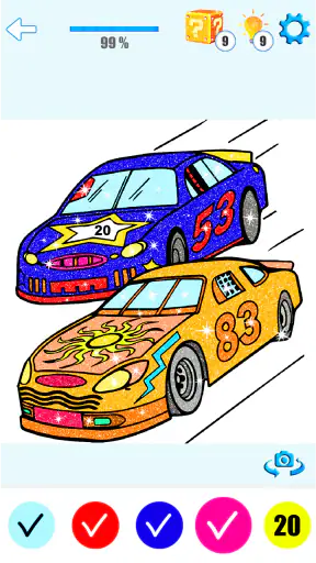 Cars Paint By Numbers Book screenshot