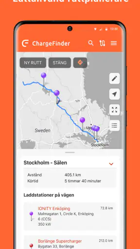 ChargeFinder: Ladda din elbil screenshot