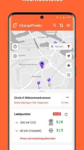 ChargeFinder: Ladda din elbil screenshot