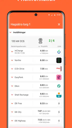ChargeFinder: Ladda din elbil screenshot