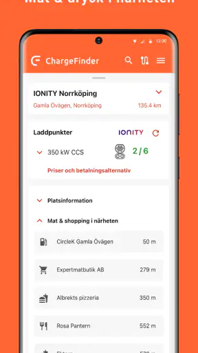 ChargeFinder: Ladda din elbil screenshot