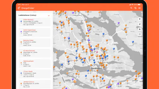 ChargeFinder: Ladda din elbil screenshot