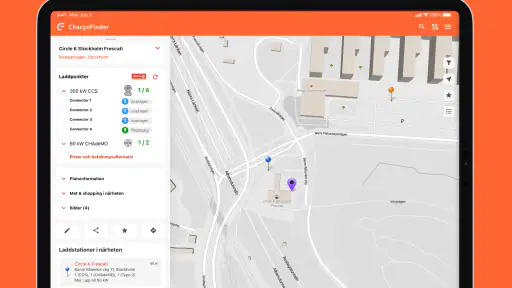ChargeFinder: Ladda din elbil screenshot