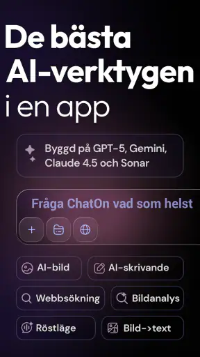 ChatOn – svensk AI-chattbot screenshot