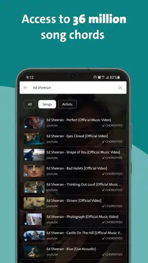 Chordify - Alla ackord screenshot
