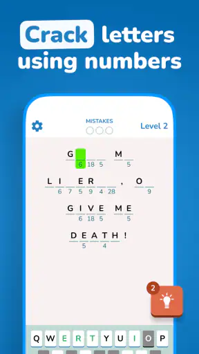 Code Crackle - Cryptogram game screenshot