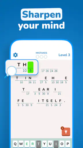 Code Crackle - Cryptogram game screenshot