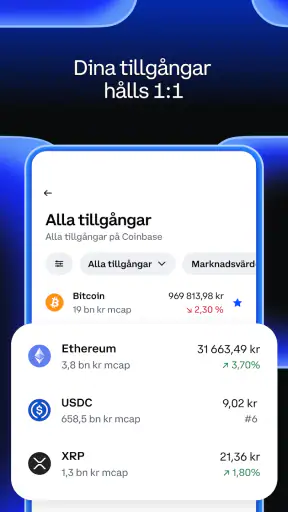 Coinbase: Köp krypto som BTC screenshot