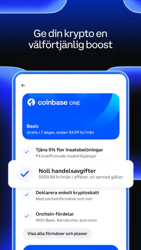 Coinbase: Köp krypto som BTC screenshot