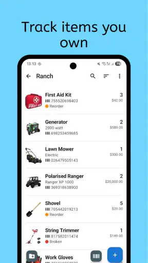 Collection & Inventory Tracker screenshot
