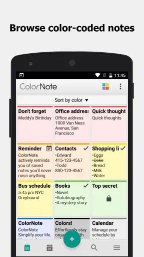 ColorNote Anteckningar Notepad screenshot
