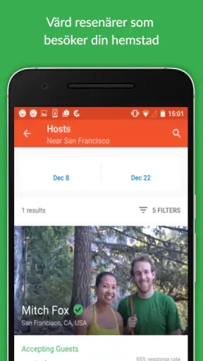 Couchsurfing reseapp screenshot