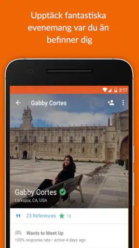 Couchsurfing reseapp screenshot