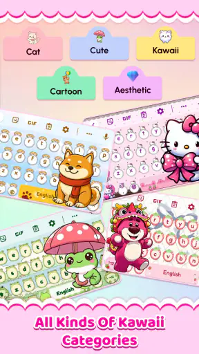 Cute Keyboard: Kawaii & Emoji screenshot