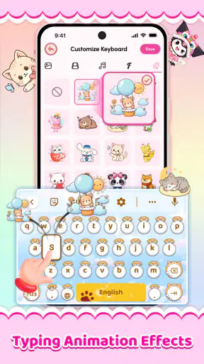 Cute Keyboard: Kawaii & Emoji screenshot