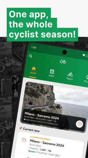 Cyclingoo: Cycling results screenshot