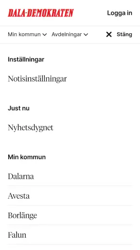Dala-Demokraten screenshot