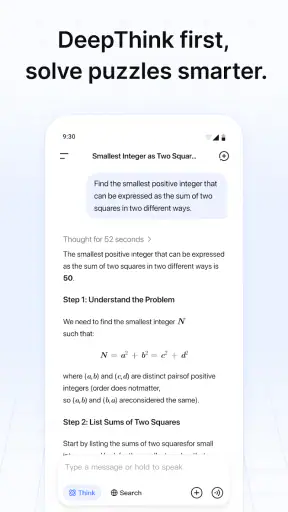DeepSeek - AI-assistent screenshot