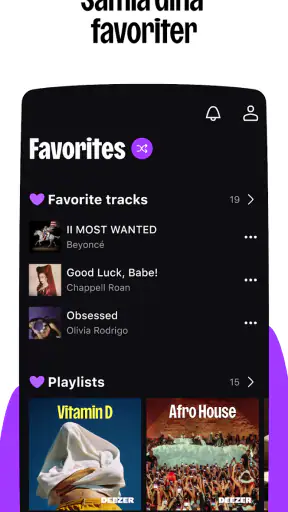 Deezer: musik och poddar screenshot