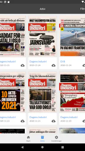 Di e-tidning - Dagens industri screenshot