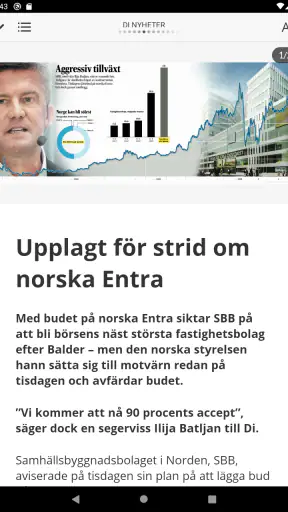 Di e-tidning - Dagens industri screenshot