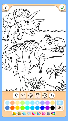 Dinosaurie färg spel screenshot