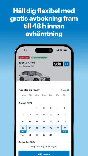 DiscoverCars.com -biluthyrning screenshot