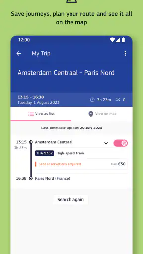 DiscoverEU Travel App screenshot