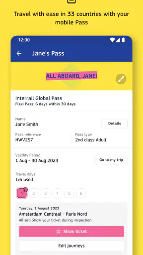 DiscoverEU Travel App screenshot