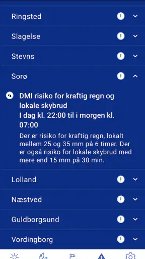 DMI Vejr screenshot