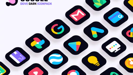 Dove Dark : Icon Pack screenshot