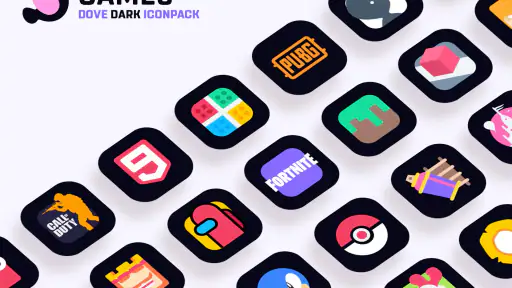 Dove Dark : Icon Pack screenshot
