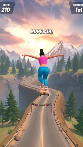 Downhill Skate Race racingspel screenshot