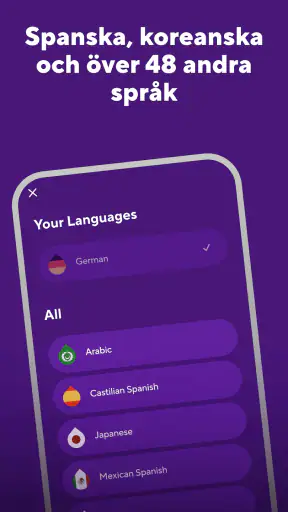 Drops: språkinlärningsapp screenshot