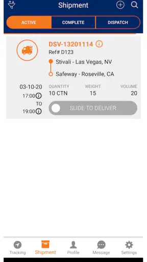 DSV DELIVERY screenshot