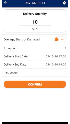 DSV DELIVERY screenshot