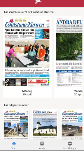 E-tidning Eskilstuna Kuriren screenshot