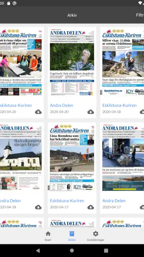 E-tidning Eskilstuna Kuriren screenshot