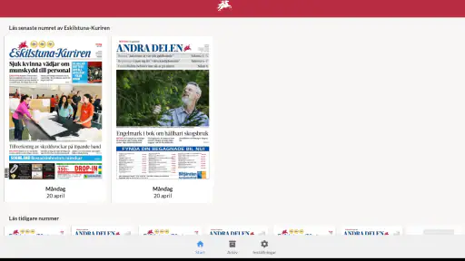 E-tidning Eskilstuna Kuriren screenshot