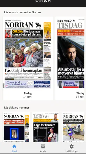 E-tidning Norran screenshot