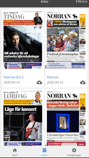 E-tidning Norran screenshot