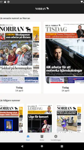 E-tidning Norran screenshot